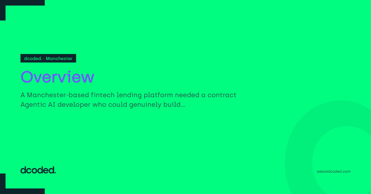 Overview — dcoded. Manchester tech recruitment
