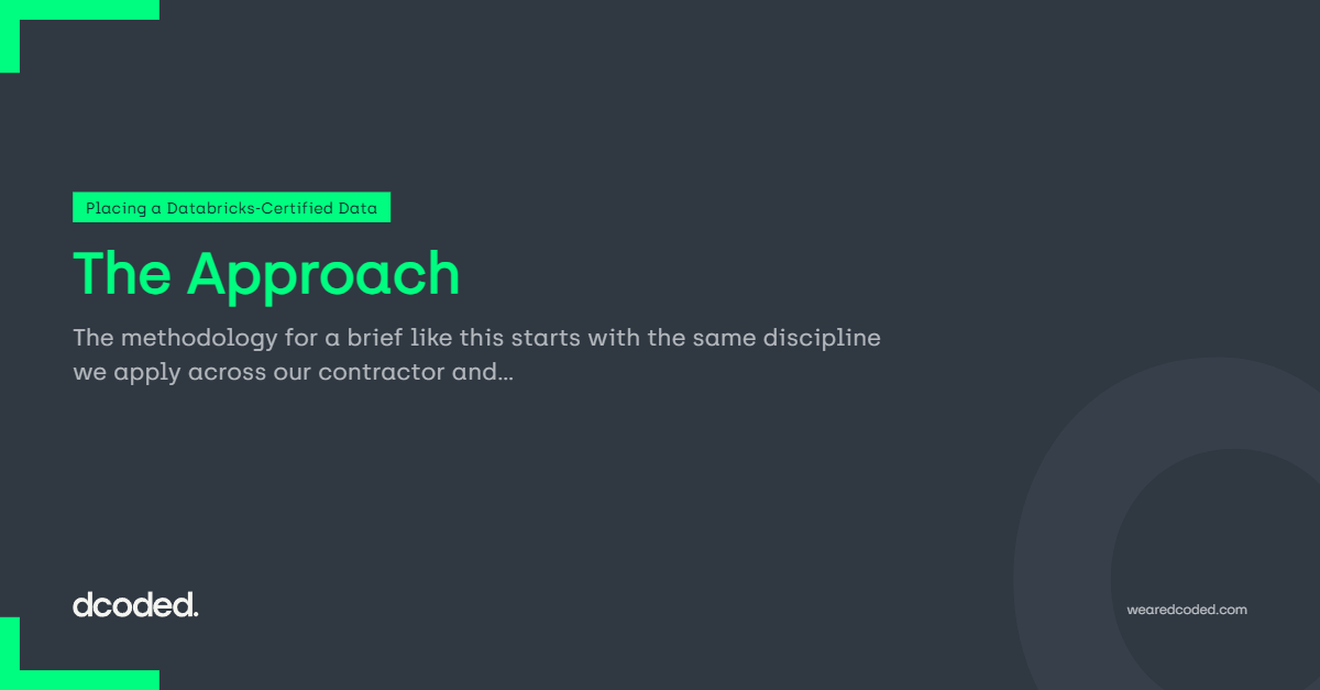 The Approach — dcoded. Manchester tech recruitment