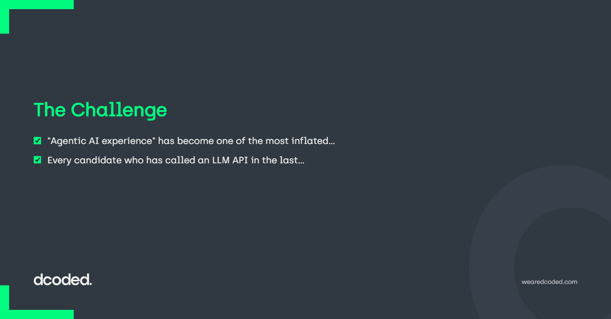 The Challenge — dcoded. Manchester tech recruitment